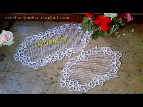 27 طريقة صنع اروع مفارش الطاولة بالسوتاج نابخوات بدون خياطة مشروع مربح Dantel Angles Youtube Beading Patterns Crafts Point Lace