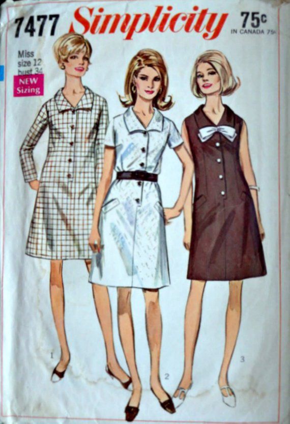 Vintage Simplicity 5103 HIGH ROUND NECKLINE COAT Sewing Pattern Women