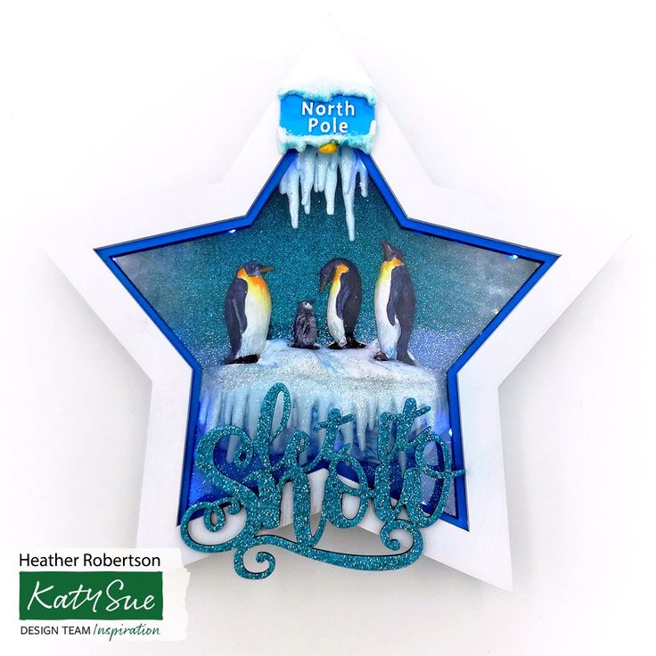 Grey Katy Sue Designs Penguin Family Silicone Mould