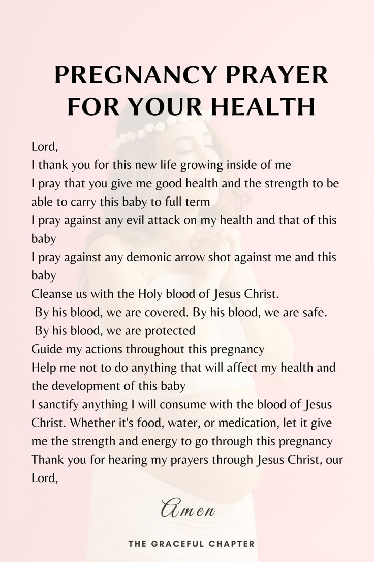 a woman in white dress with the words, pregnant prayer for your health