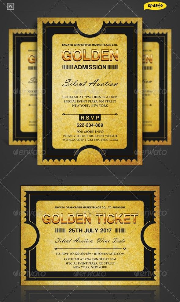 55+ Print Ready Ticket Templates PSD for Various Types of Events Check more at https://www.layerbag.com/55-print-ready-ticket-templates-psd-various-types-events/