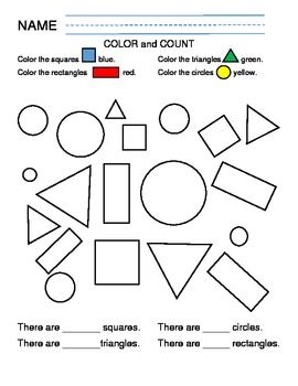 Shapes Color and Count Color Shapes Best teacher