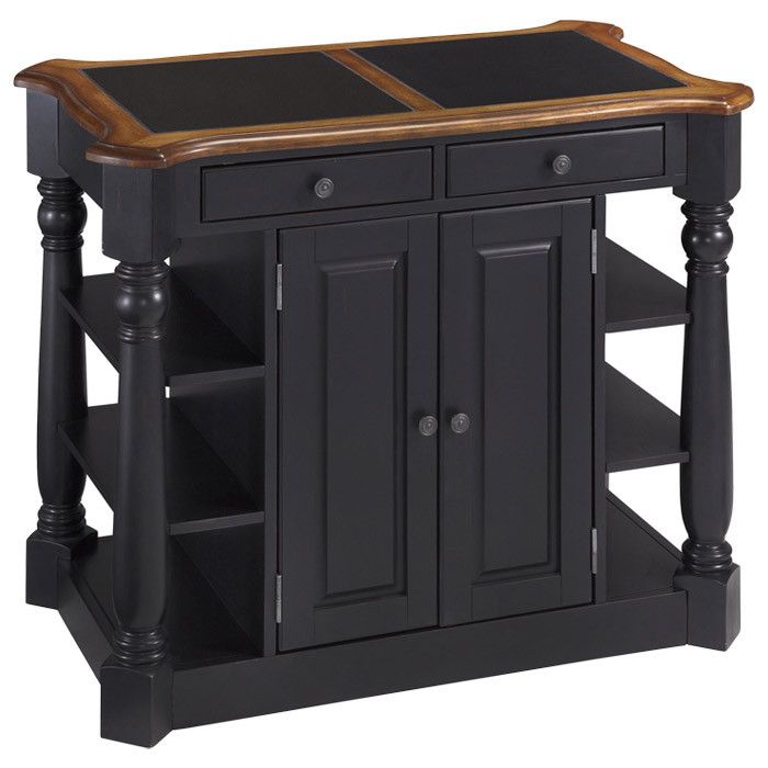 Americana Kitchen Island in Black | Granite kitchen island, Kitchen