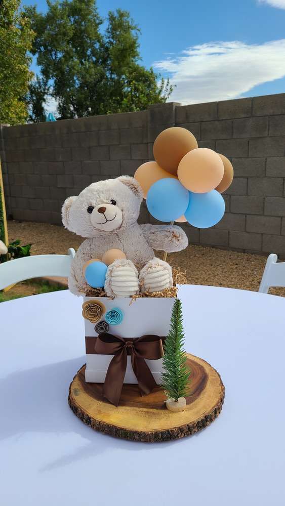 decoracion baby shower varon - Buscar con Google  Baby shower balloons, Baby  shower decorations, Baby bear baby shower