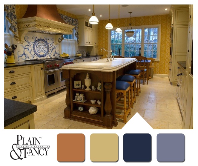 French Country Kitchen With Warm Color Scheme Colorpalette French Country Kitchen With Warm Color Scheme Colorpalette For The Home Pinterest Traditional And Kitchens