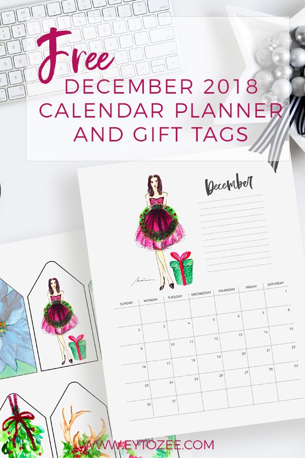 free december 2018 calendar