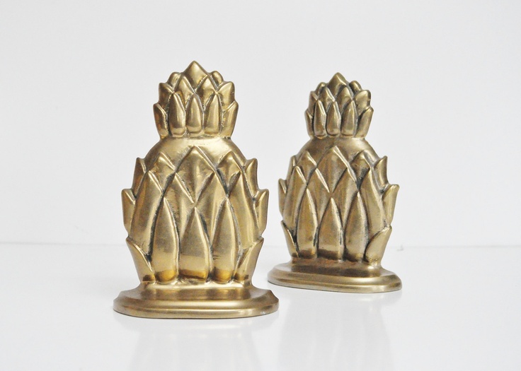 brass pineapple bookends brass pineapple bookends