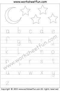 small letter tracing lowercase worksheet