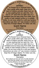 Round Customized Candle Warning Label Design Style #1 USUALLY SHIPS WITHIN 24-48 HRS | Candle ...