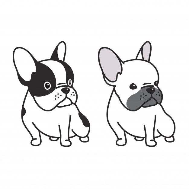 Dog Vector French Bulldog Puppy Cartoon In 2020 Bulldog Puppies