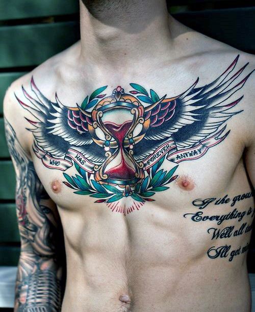 Pin By Greg Lomeli On Tatts Traditional Chest Tattoo Chest Tattoo Men Torso Tattoos