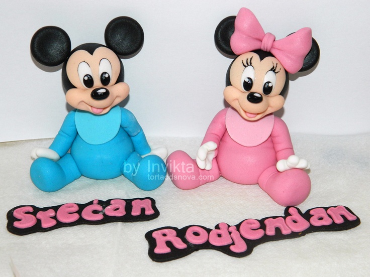 Baby Mickey And Minnie Cake Toppers Baby Mickey And Minnie Cake Toppers