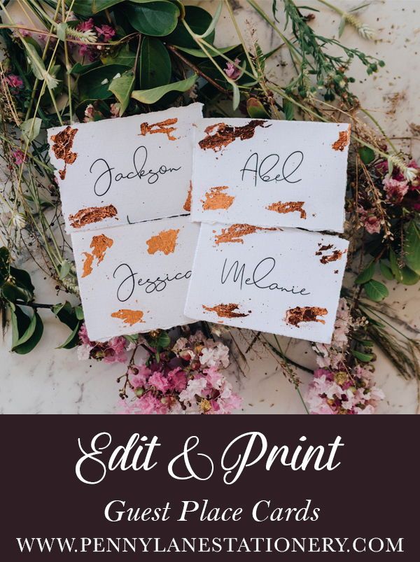 Jackson Wedding Guest Names Table Seating Arrangement Cards Place Name Jackson Wedding Guest Names Table