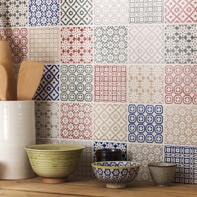 Kitchen splashbacks - Our Pick of the Best | Ideal Home | Kitchen splashback, Patchwork tiles, Backsplash tile design