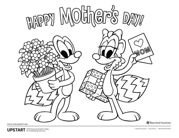 Mothers Day Coloring Page | Mothers day coloring pages, Coloring pages