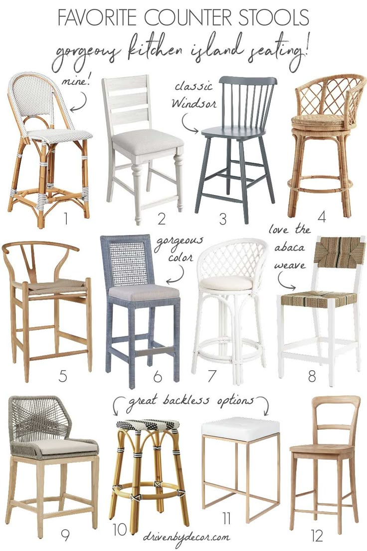 Kitchen counter online stools with backs