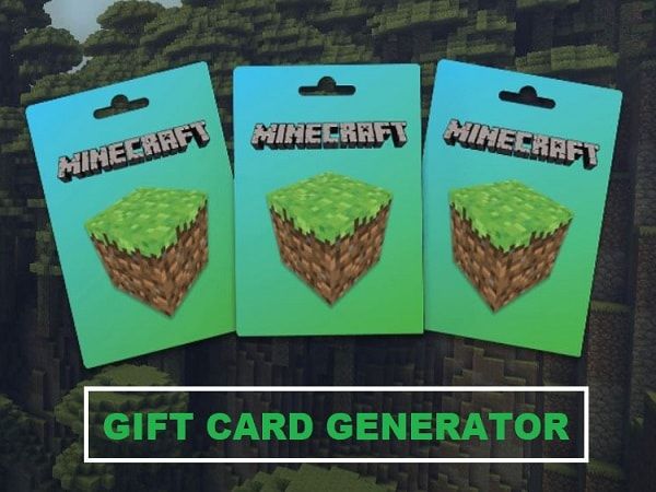 Minecraft Gift Card Generator 2019 Card Generator Online