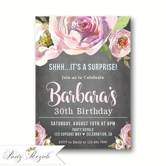 surpise party invitations