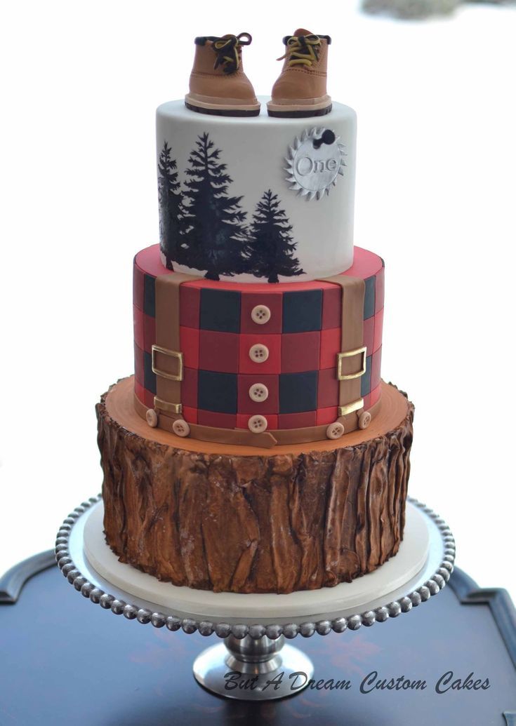 Lumberjack cake | Lumberjack cake, Shower cakes, First