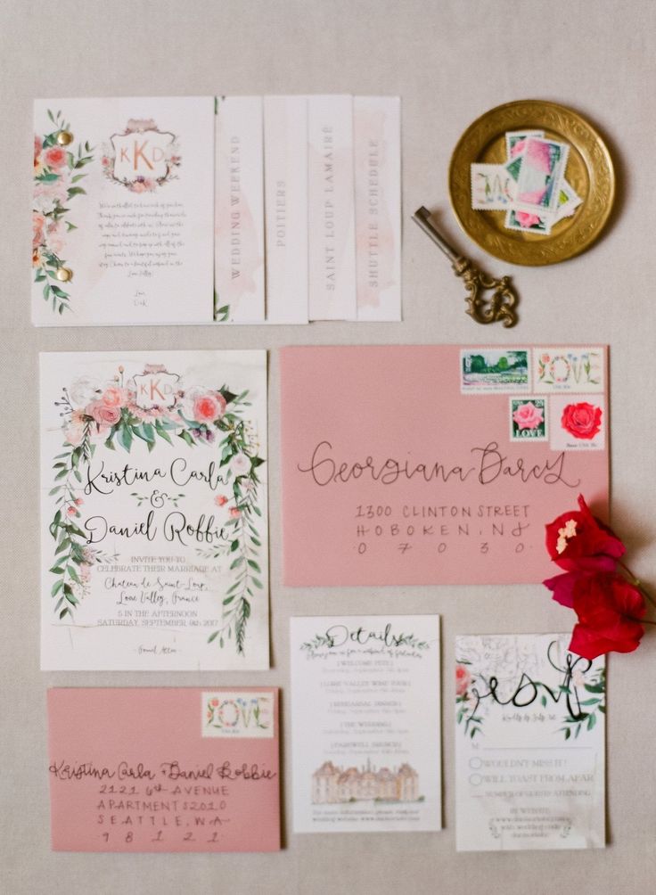 Blush Pink Spring Wedding Invitations Rustic Chic Shade Of Blush Pink Spring Wedding Invitations Rustic Chic Shade Of