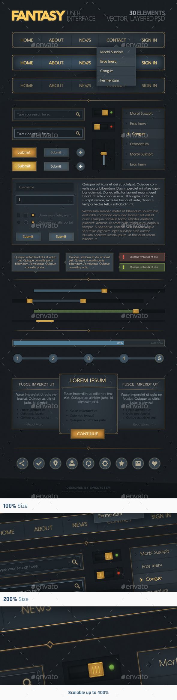 user interface template