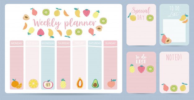 Cute Weekly Planner Background With Strawberry Planner, Weekly Cute Weekly Planner Background With Strawberry Planner, Weekly