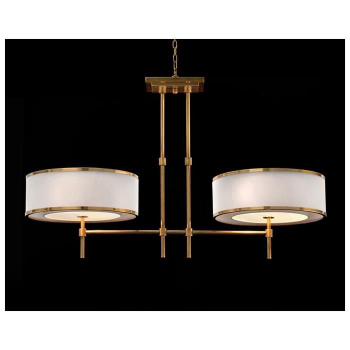 Eric 6 Light Pearl White Chandelier with Off White Cotton Shades Eric 6 Light Pearl White Chandelier with Off White Cotton Shades