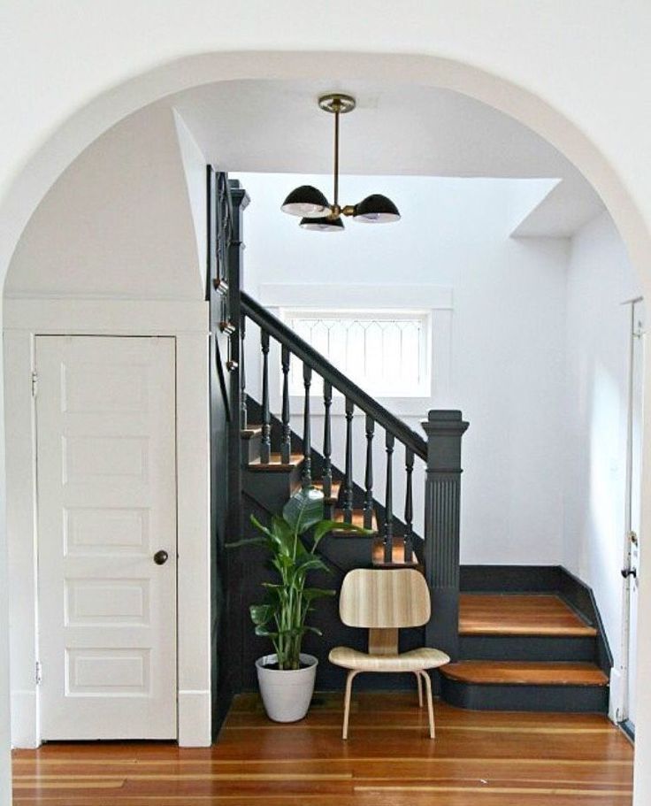 Love The Charcoal Grey Color Of Stairs Against White Walls And Warm Love The Charcoal Grey Color Of Stairs Against White Walls And Warm