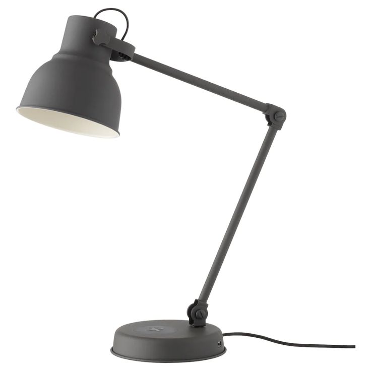 HEKTAR Bureaulamp met draadloos opladen - donkergrijs ...