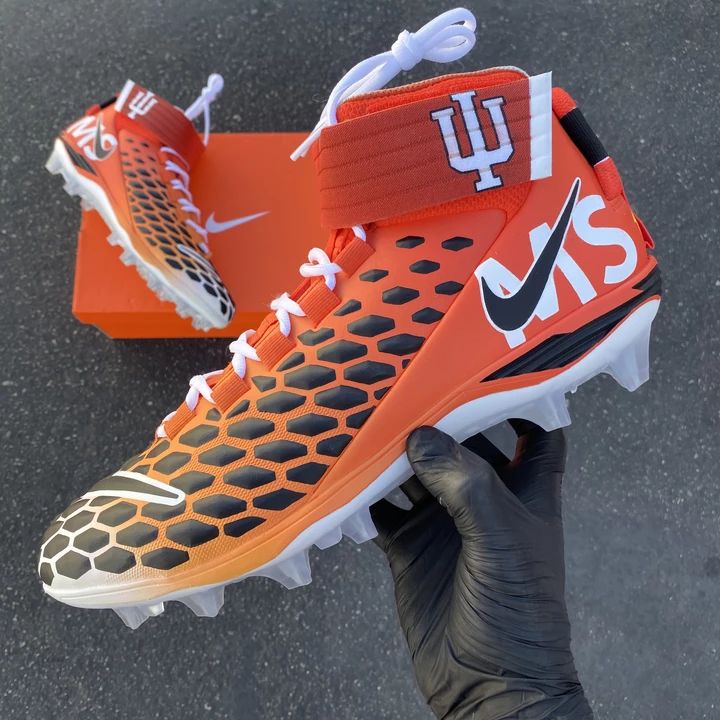 custom painted football cleats