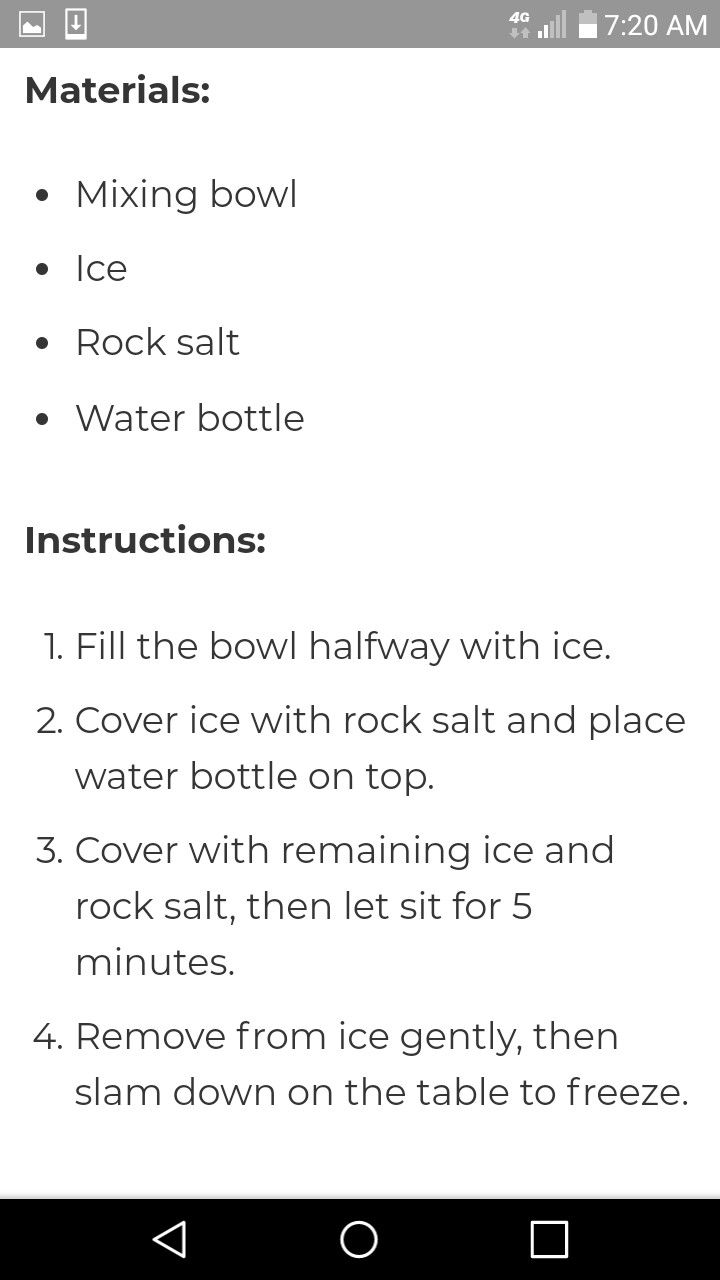 instant freeze water change bottled water to slushy ice water in 5