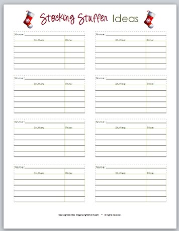 Family Gift Ideas Printable I'd start a binder to put these in and record what I'd already bought and the things i need to buy.