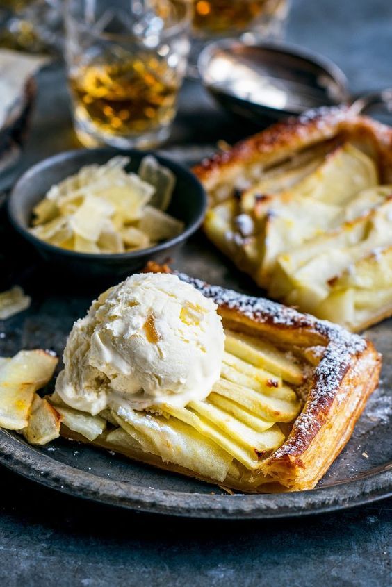 Rustic Apple Tart With Whiskey Ginger Ice Cream Rustic Apple Tart With Whiskey Ginger Ice Cream