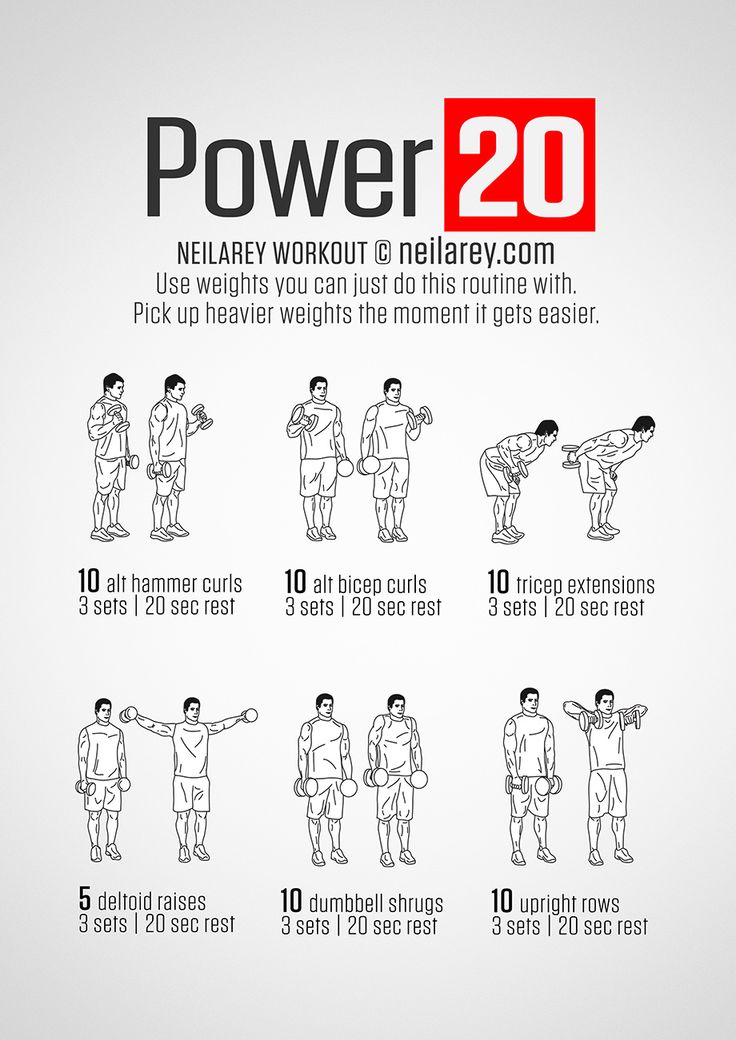 Neila Rey: "Power 20" dumbbell workout | Workout, Dumbell workout
