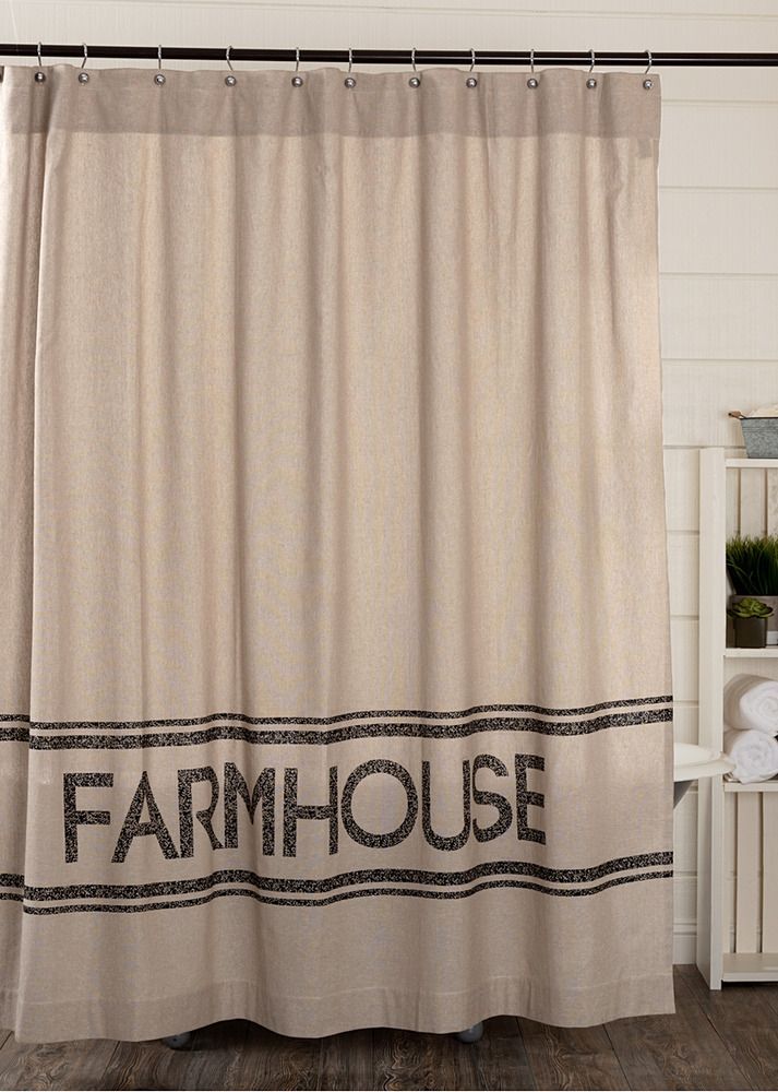 Grain Sack Window Or Shower Curtain Farm Fresh Farmhouse Shower Curtain Farmhouse Shower Bathroom Farmhouse Style