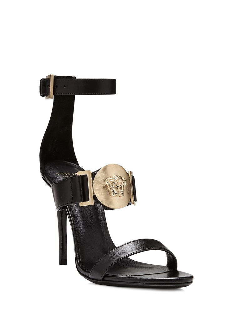 Versace Medallion Signature Sandal In Black | ModeSens | Chic