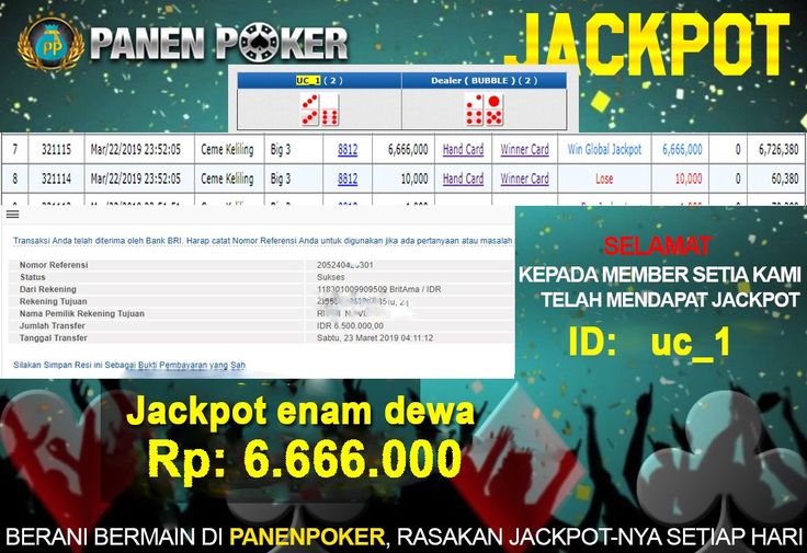 Pin oleh PANENPOKER di JACKPOT POKER ONLINE TERBAIK DAN