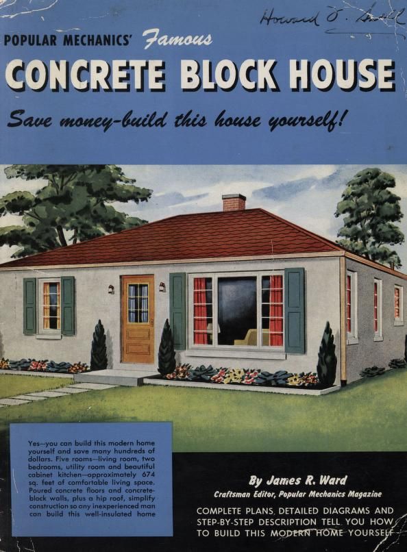 Por Mechanics Famous Concrete Block House Por Mechanics Famous Concrete Block House Press James R Ward Free Borrow And Streaming 1940s Pinterest