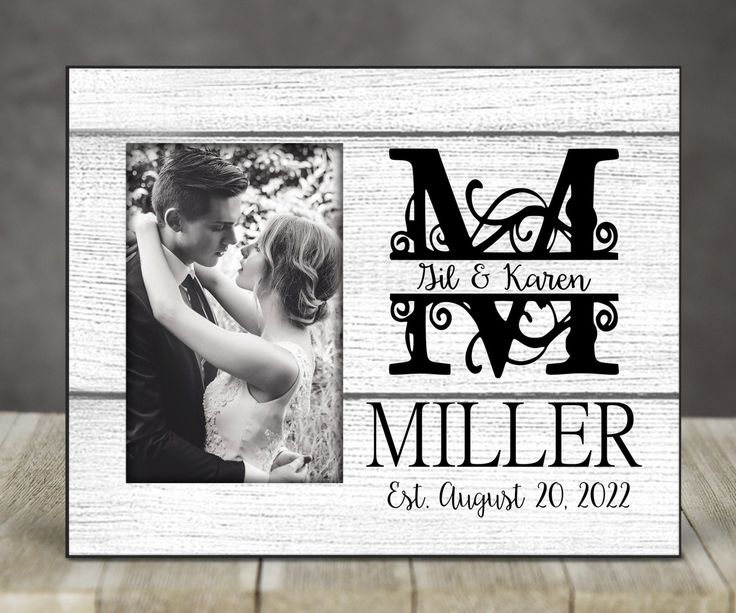 Personalized Last Name Picture Frame Wedding Gift Idea Eucalyptus personalized-last-name-picture-frame-wedding-gift-idea-eucalyptus