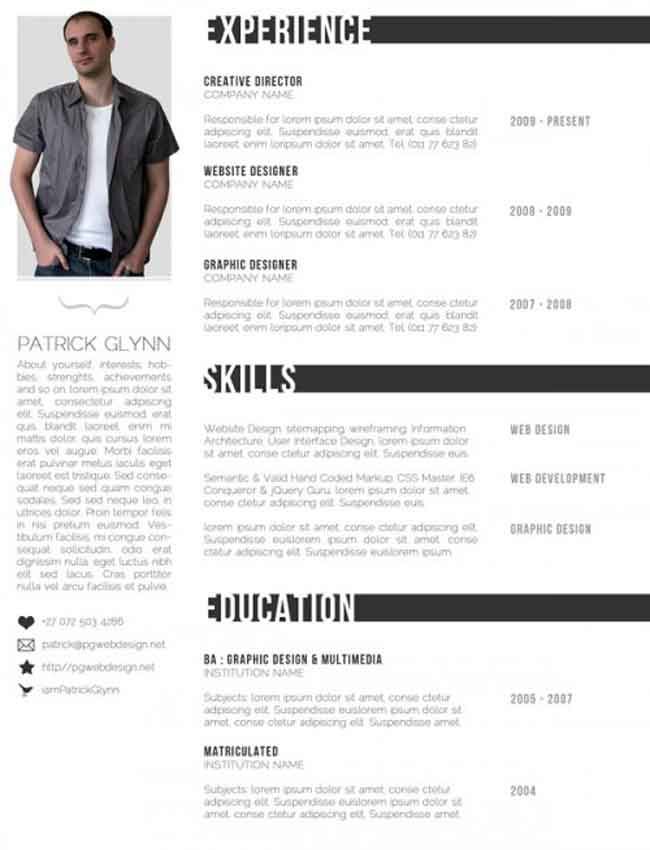 resume for models