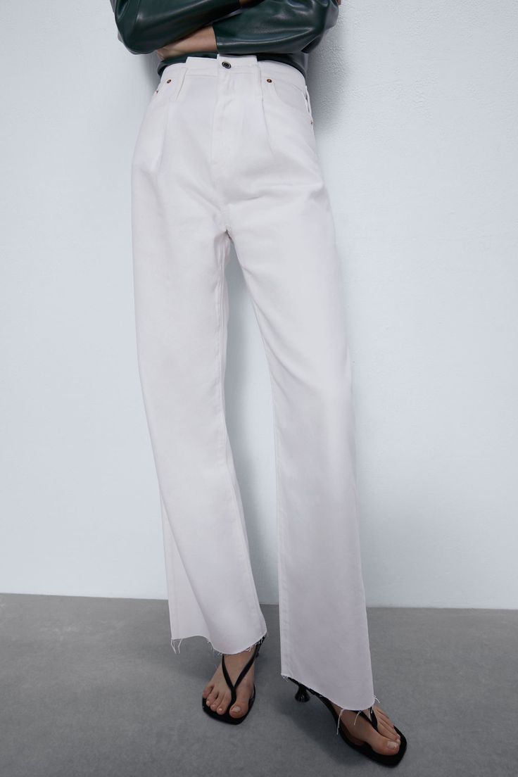 ג ינס Zw Premium Caia Wide Leg Zara ישראל Wide Leg Jeans Leg Jeans High Waisted Wide Leg Jeans