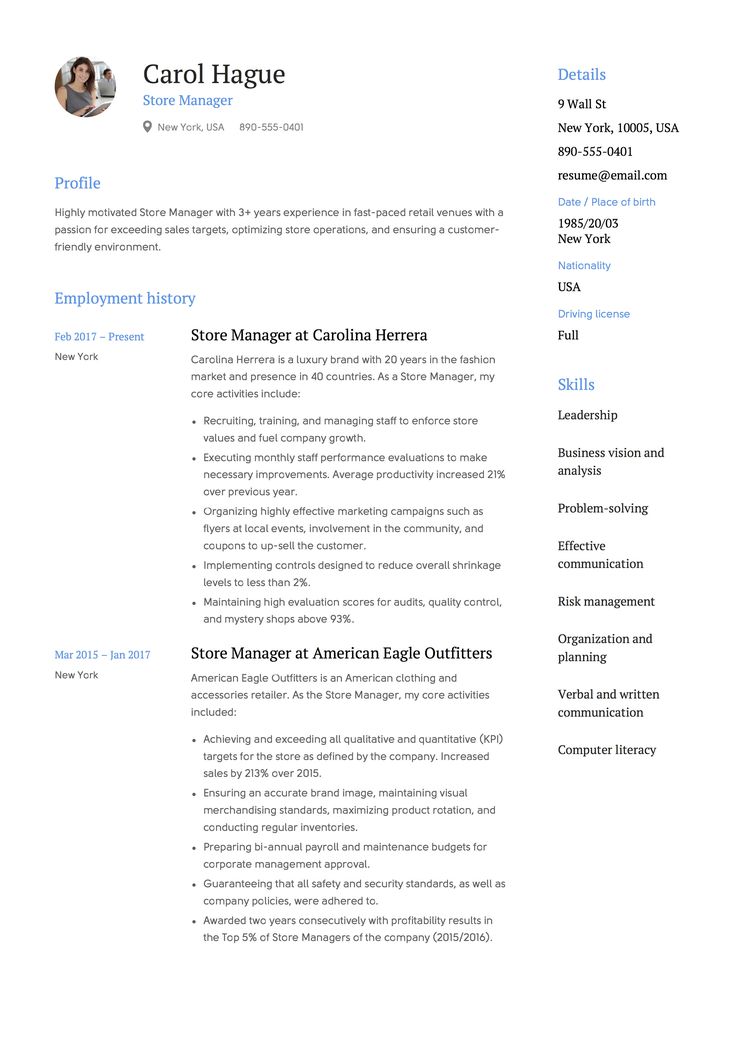 9 best Store Manager Resume Samples images on Pinterest - example of business analyst resume 9 best Store Manager Resume Samples images on Pinterest - example of business analyst resume