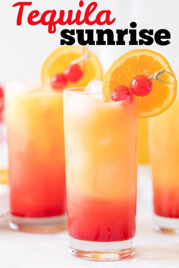A Tequila Sunrise Uses Tequila Orange Juice And Grenadine Syrup
