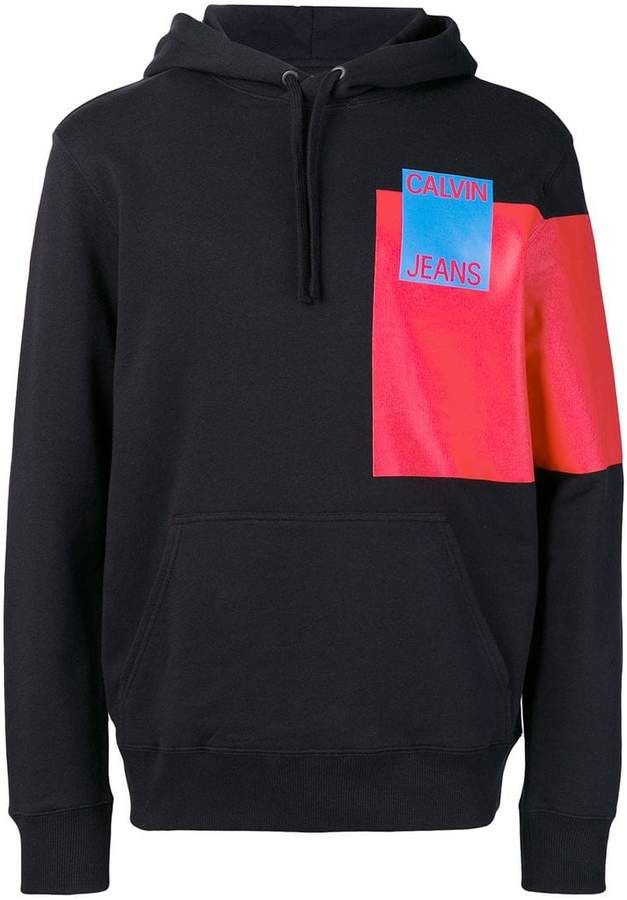 Calvin Klein Jeans Printed Hoodie Farfetch Hoodie Print Calvin Klein Jeans Calvin Jeans