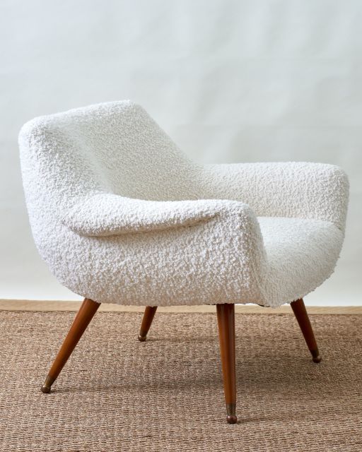 Boucle Fabric Desk Chair