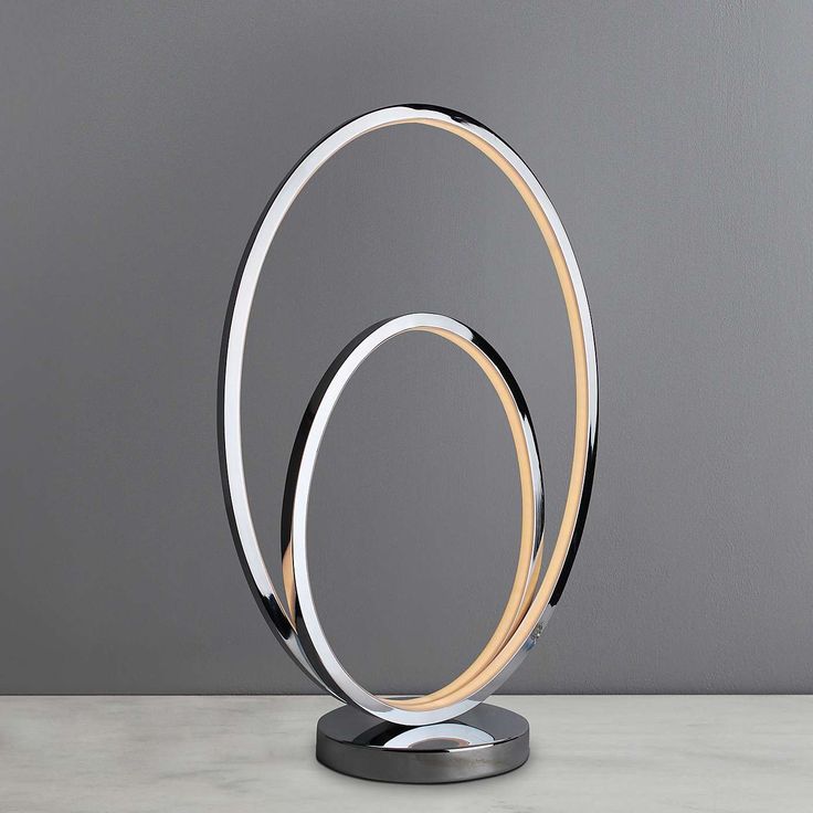 Menton Dimmable Integrated Led Chrome Table Lamp Office Design Menton Dimmable Integrated Led Chrome, Menton Chrome Infinity Led Table Lamp