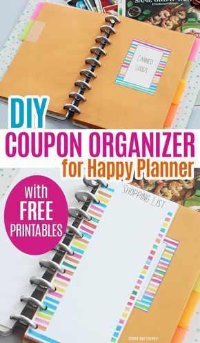 Turn your Happy Planner into a Coupon Organizer with FREE printables! An easy DIY project for ...