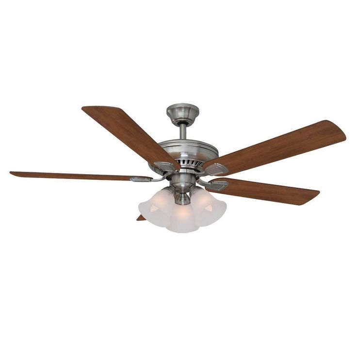 The Home Depot Logo Brushed Nickel Ceiling Fan With Light Brushed Nickel Ceiling Fan, Hampton Bay Flush Mount Ceiling Fan Installation
