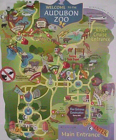 Zoo Map Audubon Zoo Nola Vacation