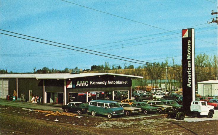 1973 Kennedy Auto Mart, AMC & GMC Dealership, Iowa City, Iowa Iowa, S car, Vintage cars
